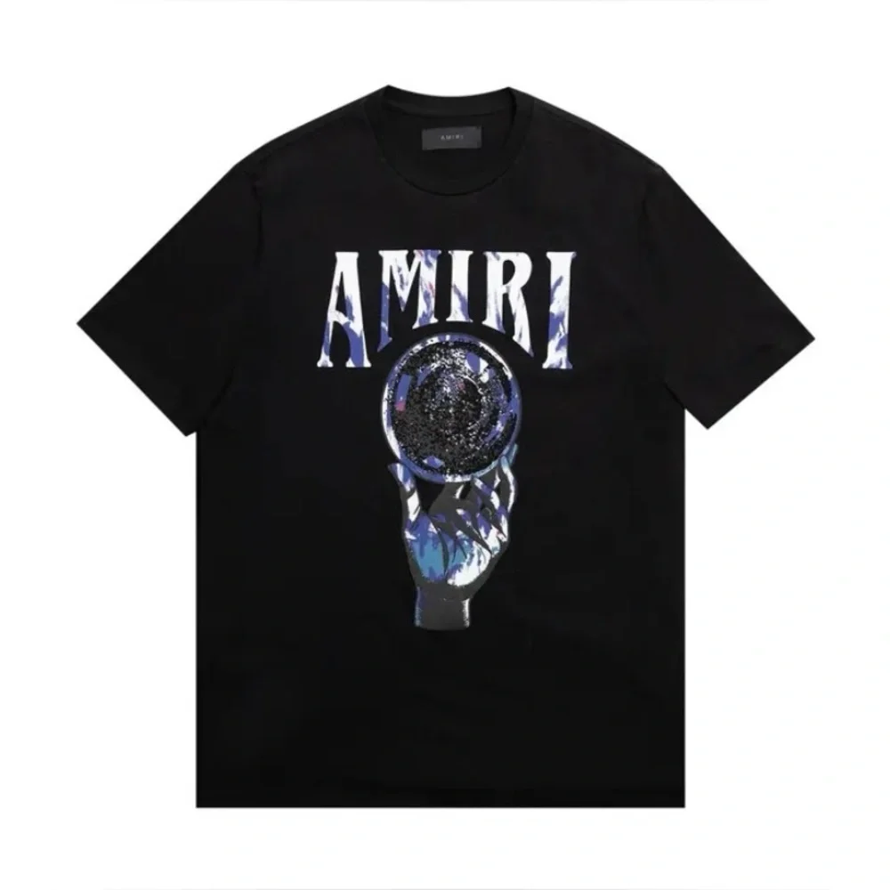 💫HP‼️💫 Men’s NWT AMIRI Crystal Ball Short Sleeve Graphic Tee in Black, Size XL - Picture 3 of 6